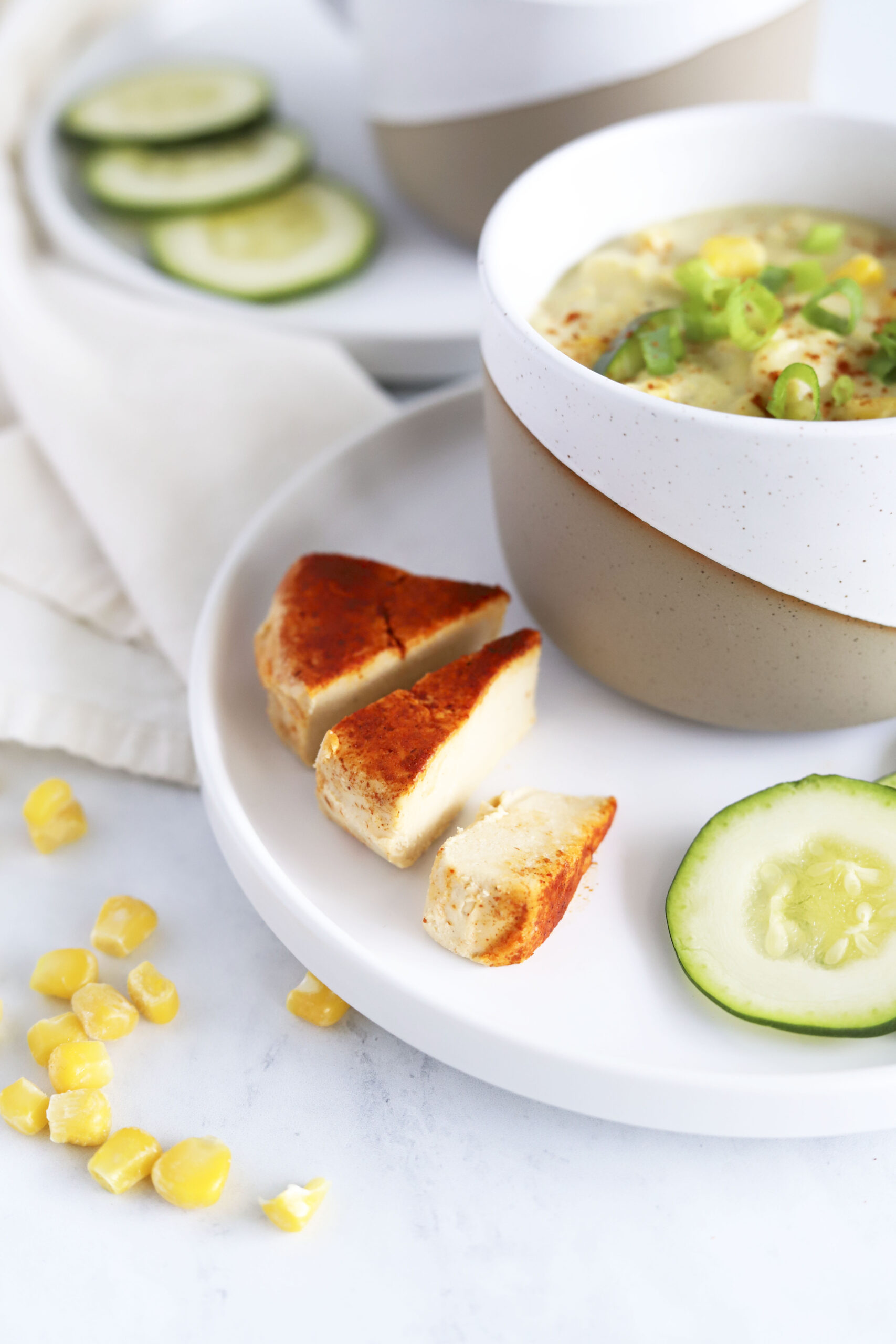 Creamy Corn + Zucchini Chowder