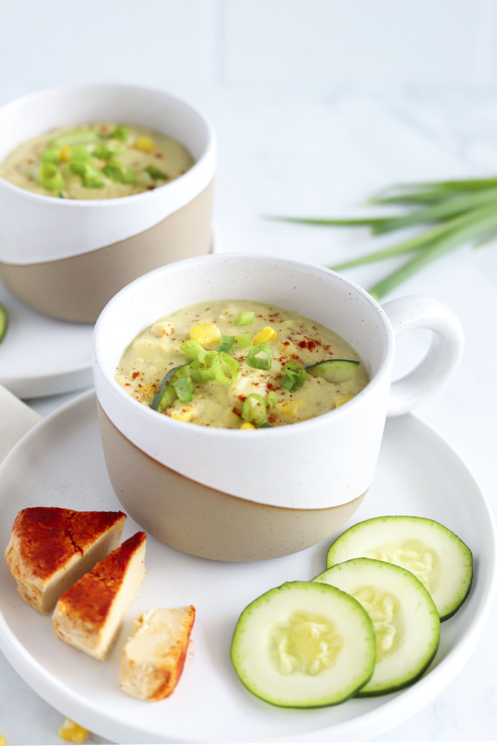 Creamy Corn + Zucchini Chowder