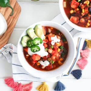 one pot vegan chilli | gut health, gut friendly