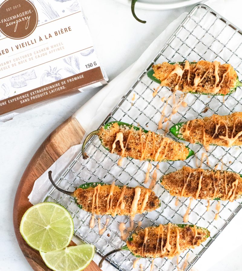 Vegan Jalapeno Poppers with Zengarry cashew cheese